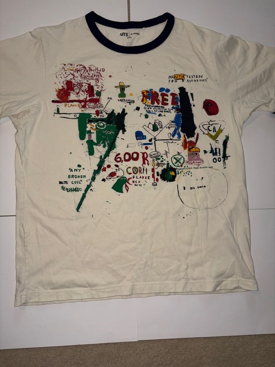Uniqlo Other - VTG Uniqlo UT Archive Jean-Michel Basquiat Graphic Ringer T-Shirt XL White